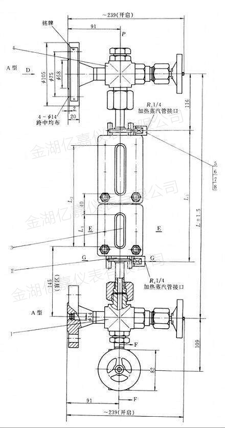 玻璃板液位計